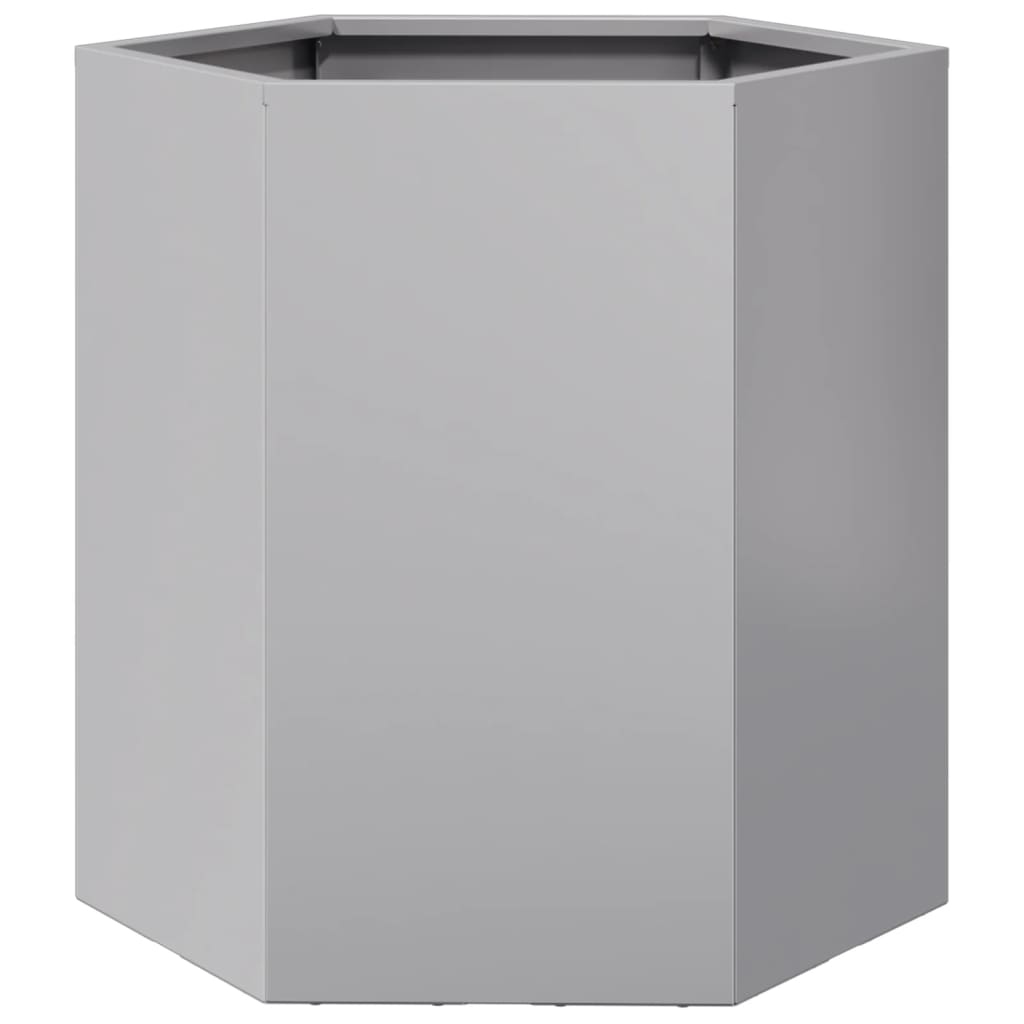 vidaXL Jardinières 2 pcs hexagone 46x40x45 cm acier galvanisé