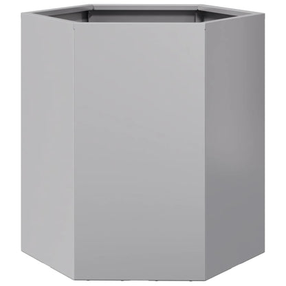 vidaXL Jardinières 2 pcs hexagone 46x40x45 cm acier galvanisé