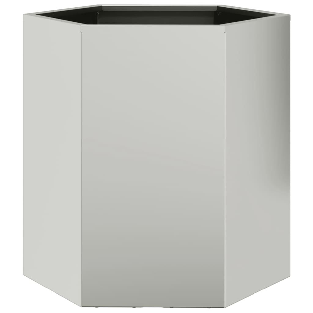 vidaXL Jardinières 2 pcs hexagone 46x40x45 cm acier corten