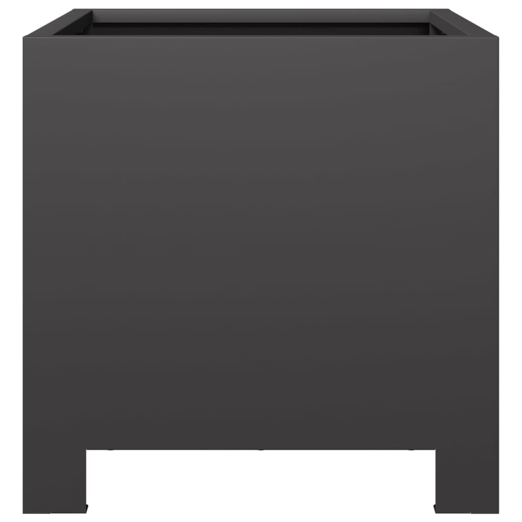 vidaXL Jardinières 2 pcs noir 30x30x30 cm acier