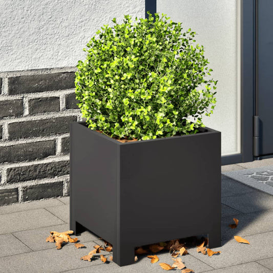 vidaXL Jardinières 2 pcs noir 30x30x30 cm acier