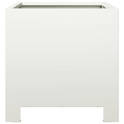 vidaXL Jardinière blanc 30x30x30 cm acier