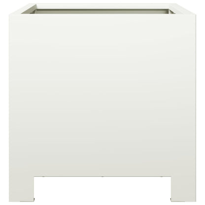 vidaXL Jardinière blanc 30x30x30 cm acier