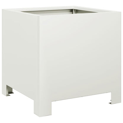 vidaXL Jardinière blanc 30x30x30 cm acier