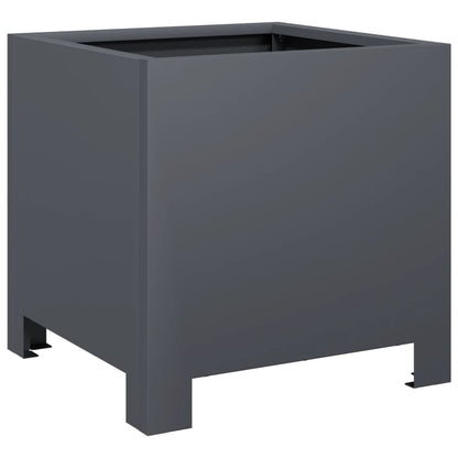 vidaXL Jardinières 2 pcs anthracite 30x30x30 cm acier
