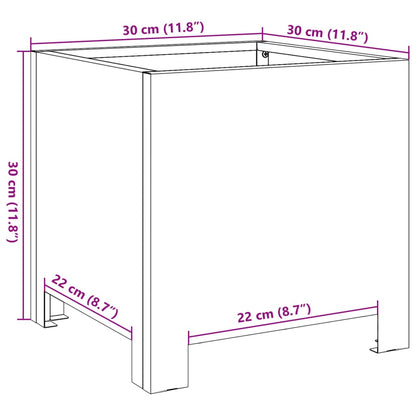 vidaXL Jardinière 30x30x30 cm acier inoxydable