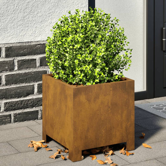 vidaXL Jardinières 2 pcs 30x30x30 cm acier corten
