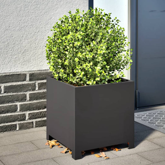 vidaXL Jardinières 2 pcs noir 40x40x40 cm acier