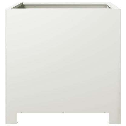 vidaXL Jardinières 2 pcs blanc 40x40x40 cm acier