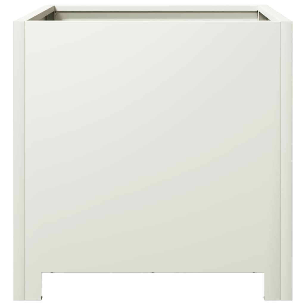 vidaXL Jardinières 2 pcs blanc 40x40x40 cm acier
