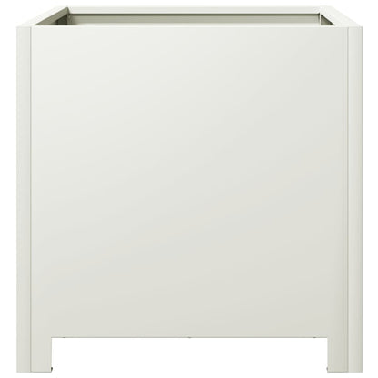 vidaXL Jardinières 2 pcs blanc 40x40x40 cm acier