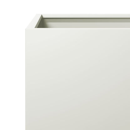 vidaXL Jardinières 2 pcs blanc 40x40x40 cm acier