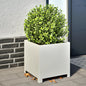 vidaXL Jardinières 2 pcs blanc 40x40x40 cm acier