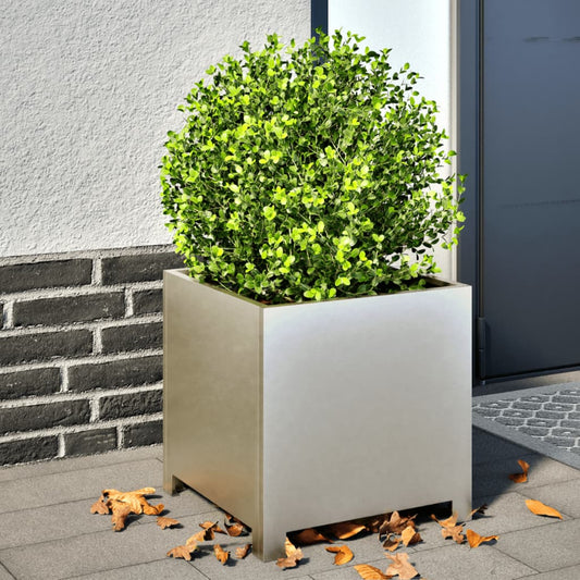 vidaXL Jardinière 40x40x40 cm acier inoxydable