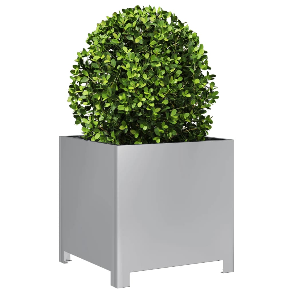 vidaXL Jardinière 40x40x40 cm acier inoxydable