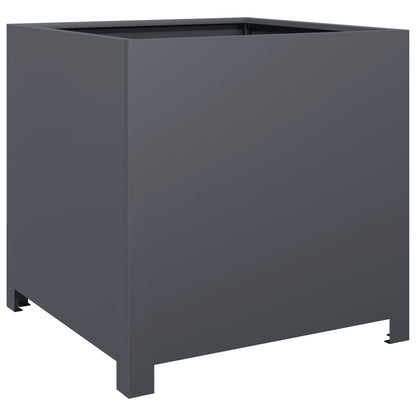 vidaXL Jardinière anthracite 50x50x50 cm acier