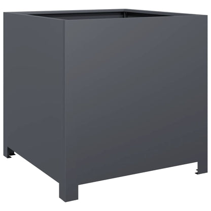 vidaXL Jardinière anthracite 50x50x50 cm acier