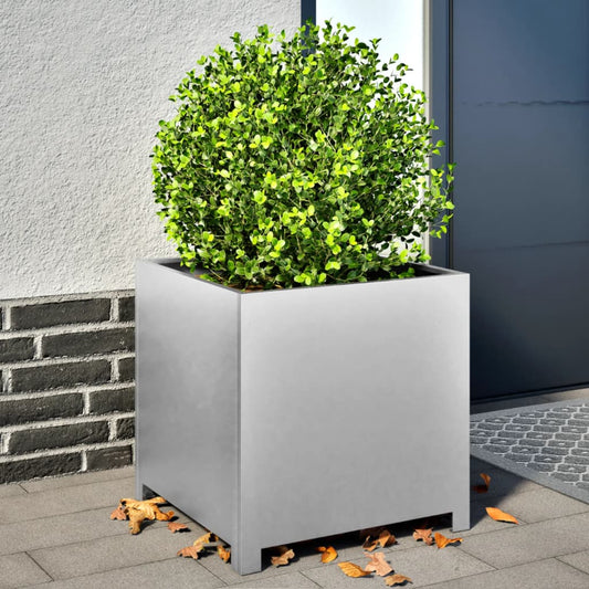 vidaXL Jardinière 50x50x50 cm acier galvanisé