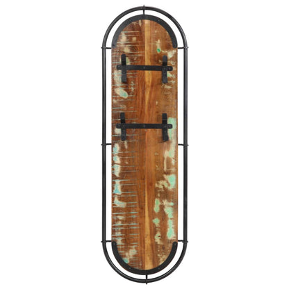 vidaXL Porte-manteaux muraux et 4 crochets 2 pcs bois massif récupéré