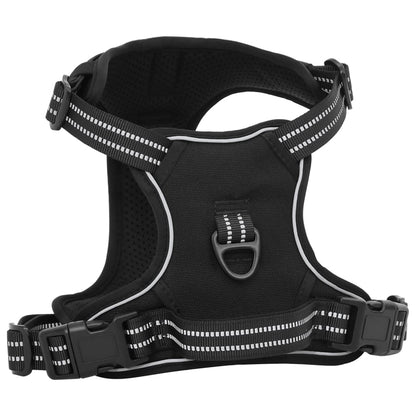 vidaXL Harnais pour chien avec bandes réfléchissantes réglables noir S