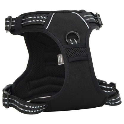vidaXL Harnais pour chien avec bandes réfléchissantes réglables noir S