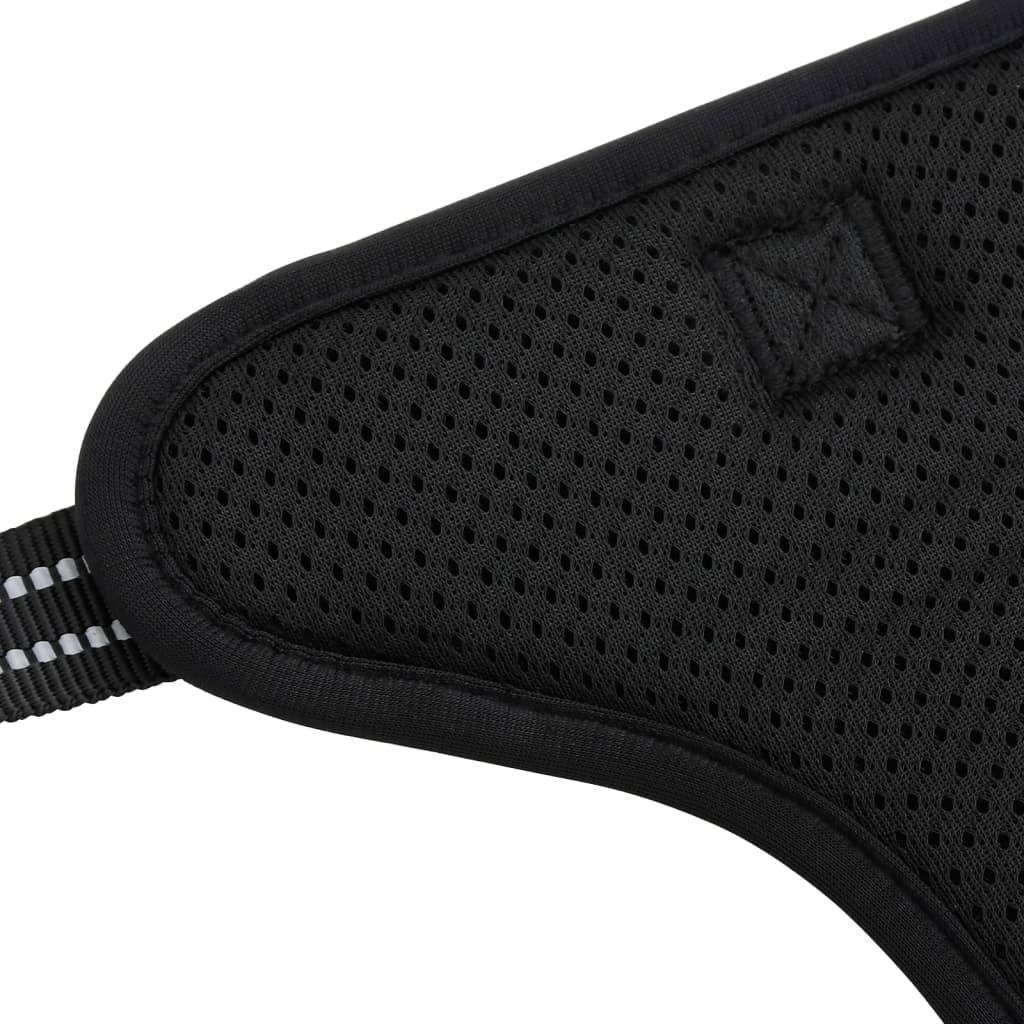 vidaXL Harnais pour chien avec bandes réfléchissantes réglables noir S
