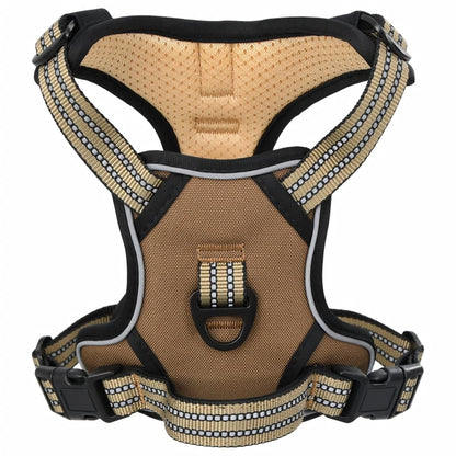 vidaXL Harnais pour chien et bandes réfléchissantes réglables marron S