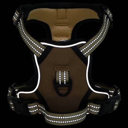 vidaXL Harnais pour chien et bandes réfléchissantes réglables marron S