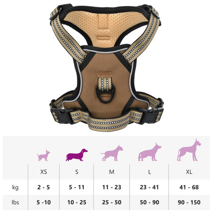 vidaXL Harnais pour chien et bandes réfléchissantes réglables marron S