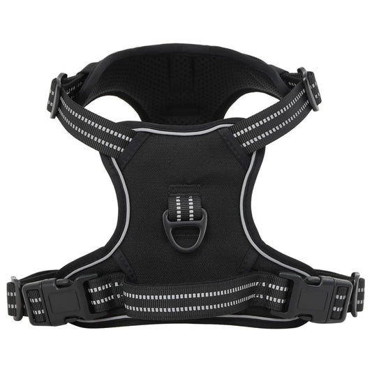 vidaXL Harnais pour chien avec bandes réfléchissantes réglables noir M