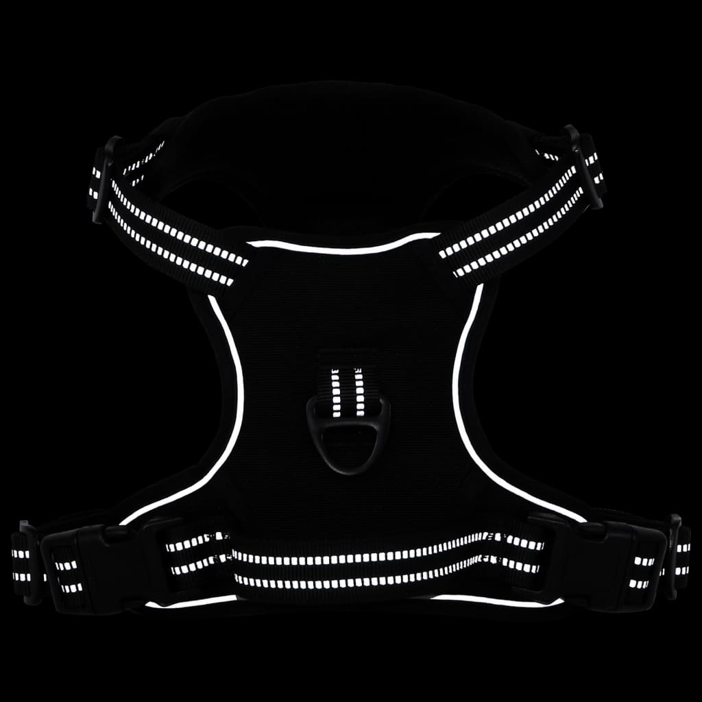 vidaXL Harnais pour chien avec bandes réfléchissantes réglables noir L