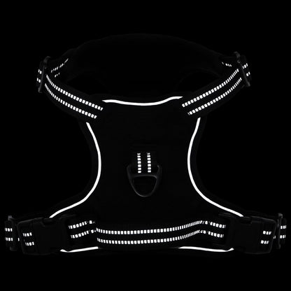vidaXL Harnais pour chien avec bandes réfléchissantes réglables noir L