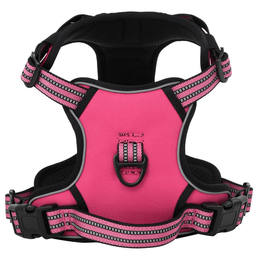 vidaXL Harnais pour chien et bandes réfléchissantes réglables rose XL