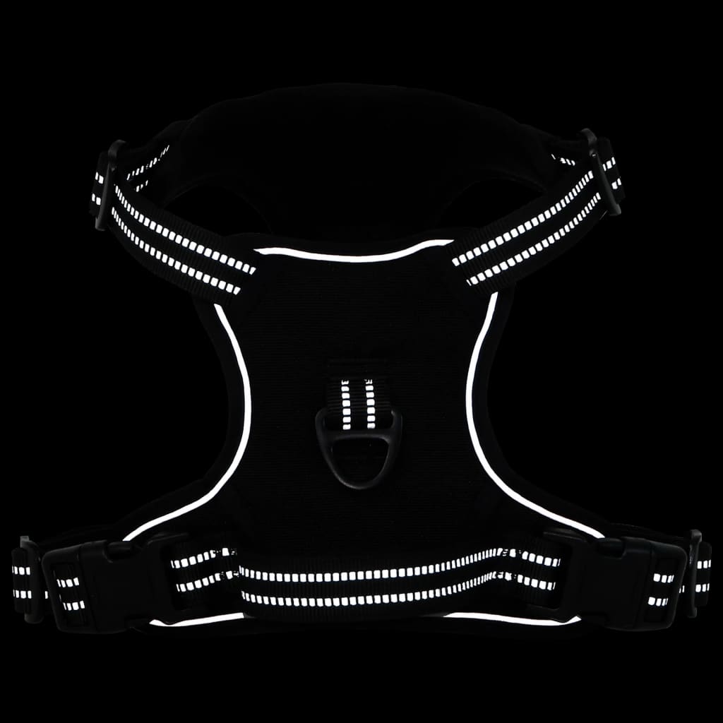 vidaXL Harnais pour chien avec laisse et collier réglables noir S