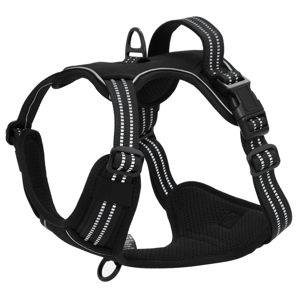 vidaXL Harnais pour chien avec laisse et collier réglables noir S