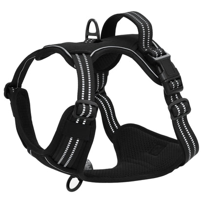 vidaXL Harnais pour chien avec laisse et collier réglables noir S