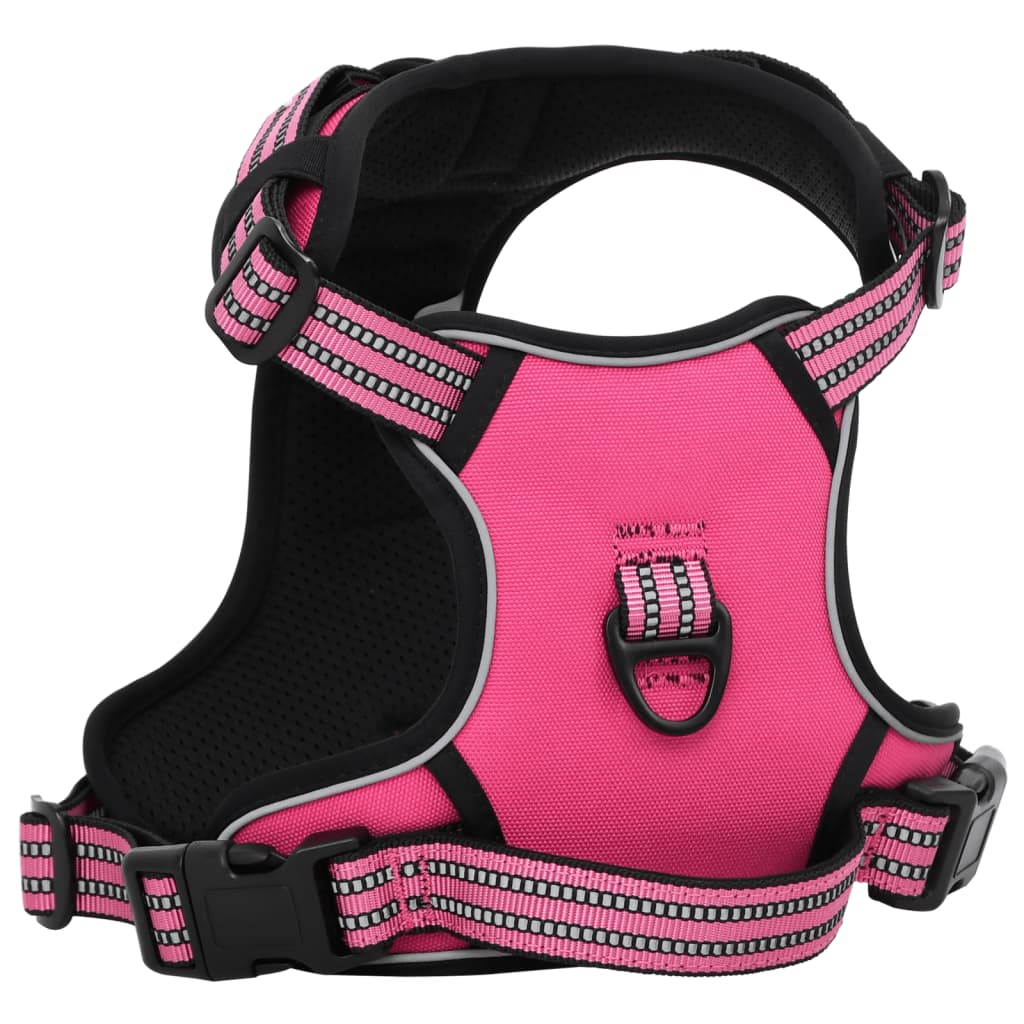 vidaXL Harnais pour chien avec laisse et collier réglables rose S