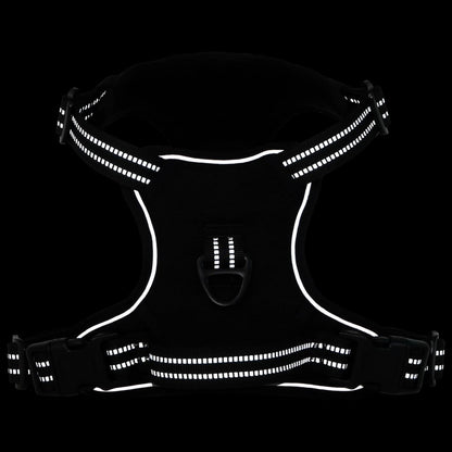 vidaXL Harnais pour chien avec laisse et collier réglables noir S