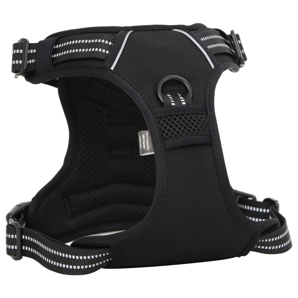 vidaXL Harnais pour chien avec laisse et collier réglables noir S
