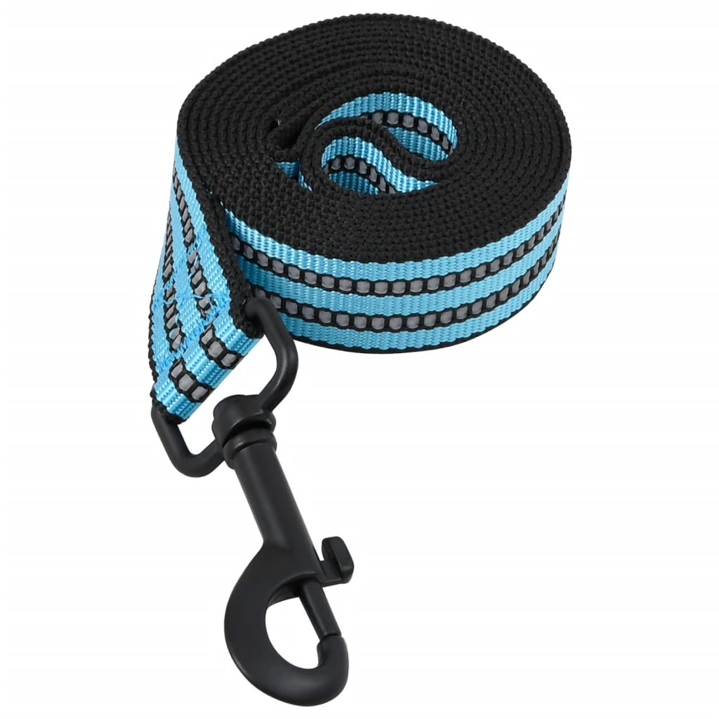 vidaXL Harnais pour chien avec laisse et collier réglables bleu M