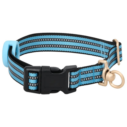 vidaXL Harnais pour chien avec laisse et collier réglables bleu M