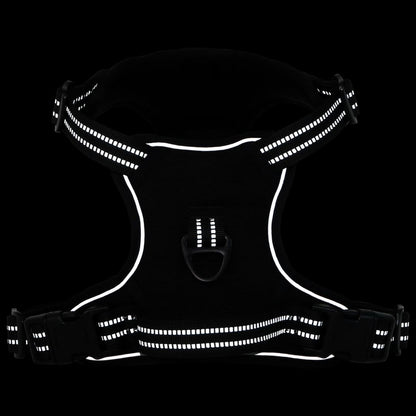 vidaXL Harnais pour chien avec laisse et collier réglables noir L