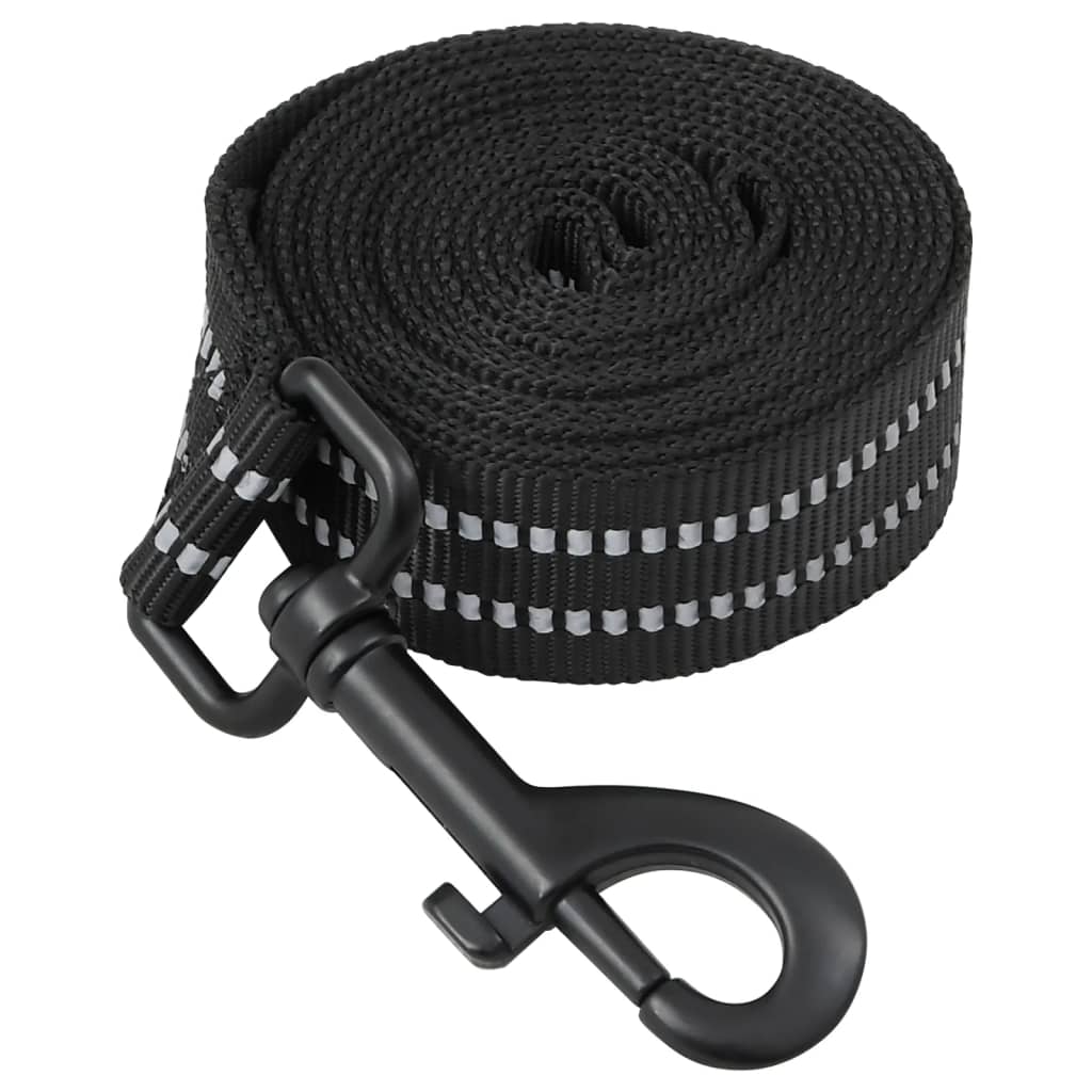 vidaXL Harnais pour chien avec laisse et collier réglables noir L