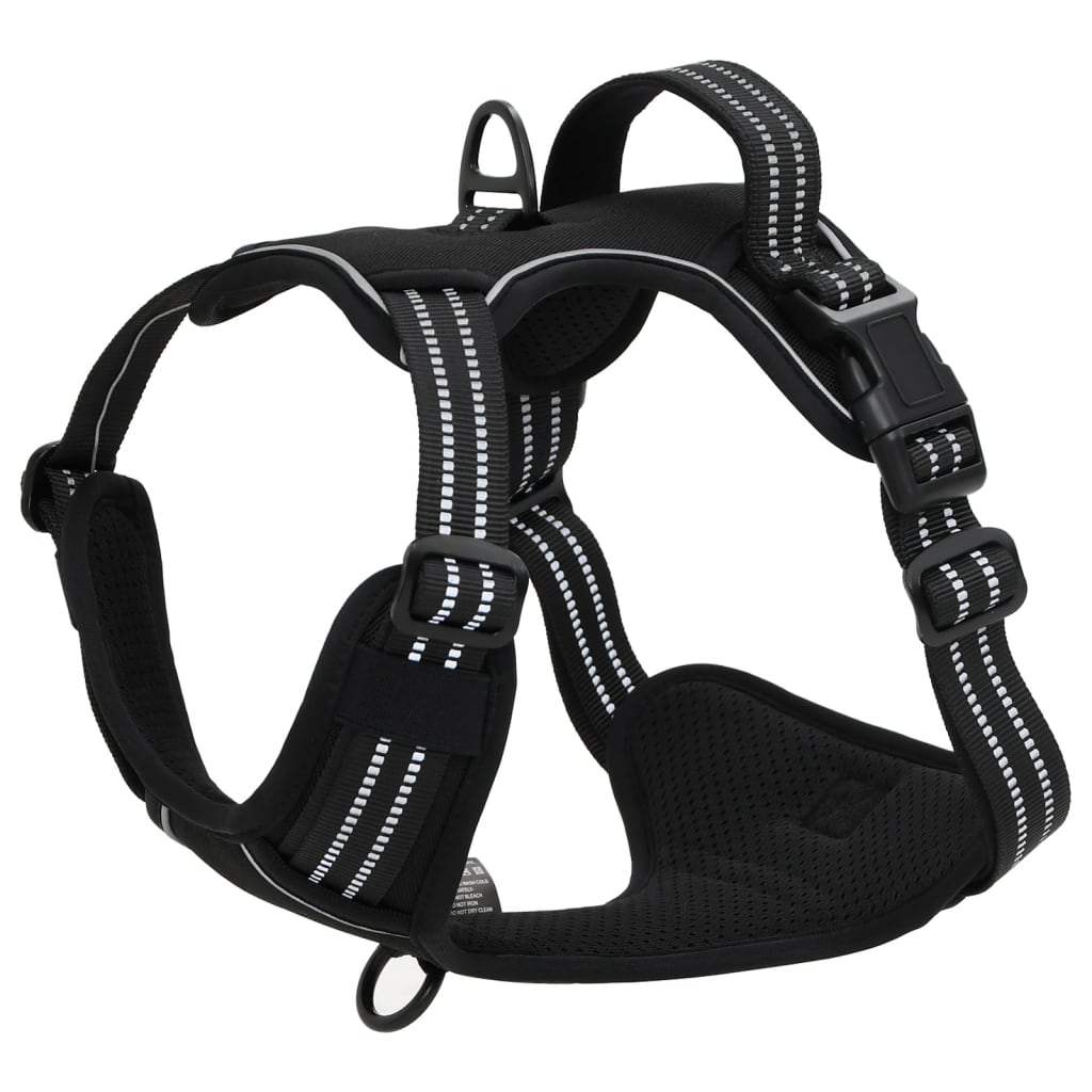 vidaXL Harnais pour chien avec laisse et collier réglables noir L