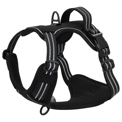 vidaXL Harnais pour chien avec laisse et collier réglables noir L