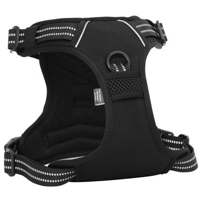 vidaXL Harnais pour chien avec laisse et collier réglables noir L