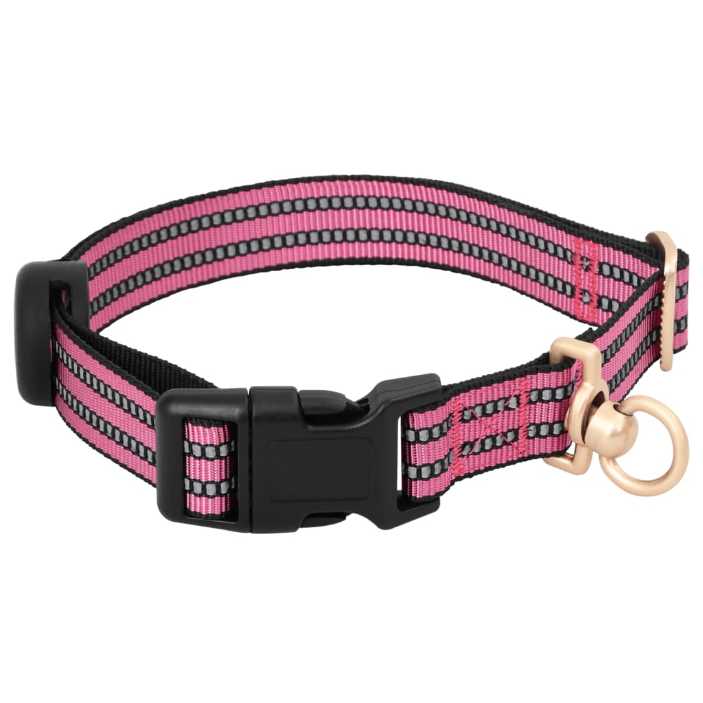 vidaXL Harnais pour chien avec laisse et collier réglables rose L