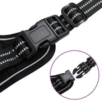 vidaXL Harnais pour chien avec laisse et collier réglables noir XL
