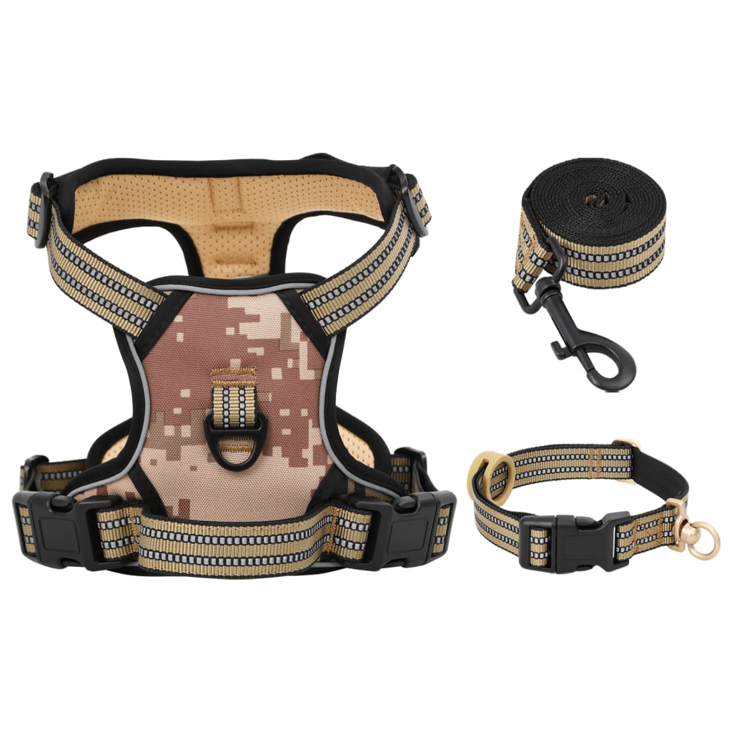 vidaXL Harnais pour chien avec laisse et collier réglables XL