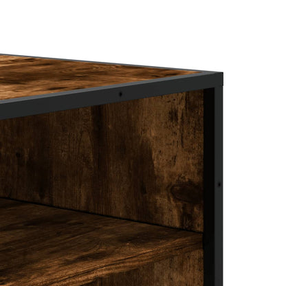 vidaXL Meuble à chaussures chêne fumé bois d'ingénierie et métal